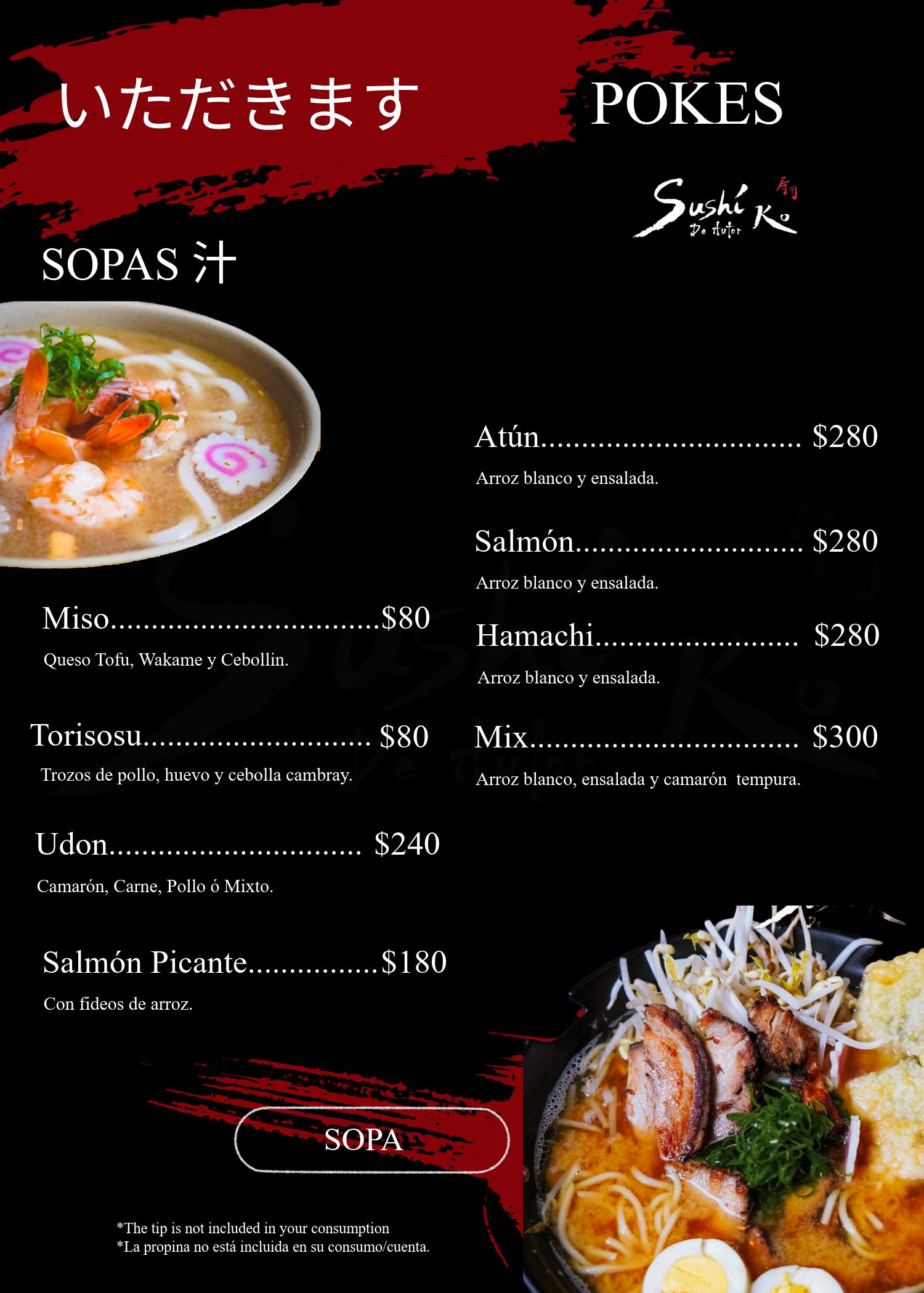 Menú Sushi KO - Meú Sushi KO