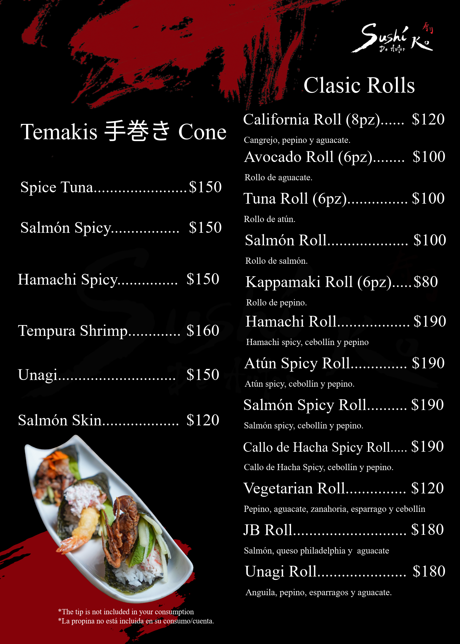 Menú Sushi KO - Meú Sushi KO