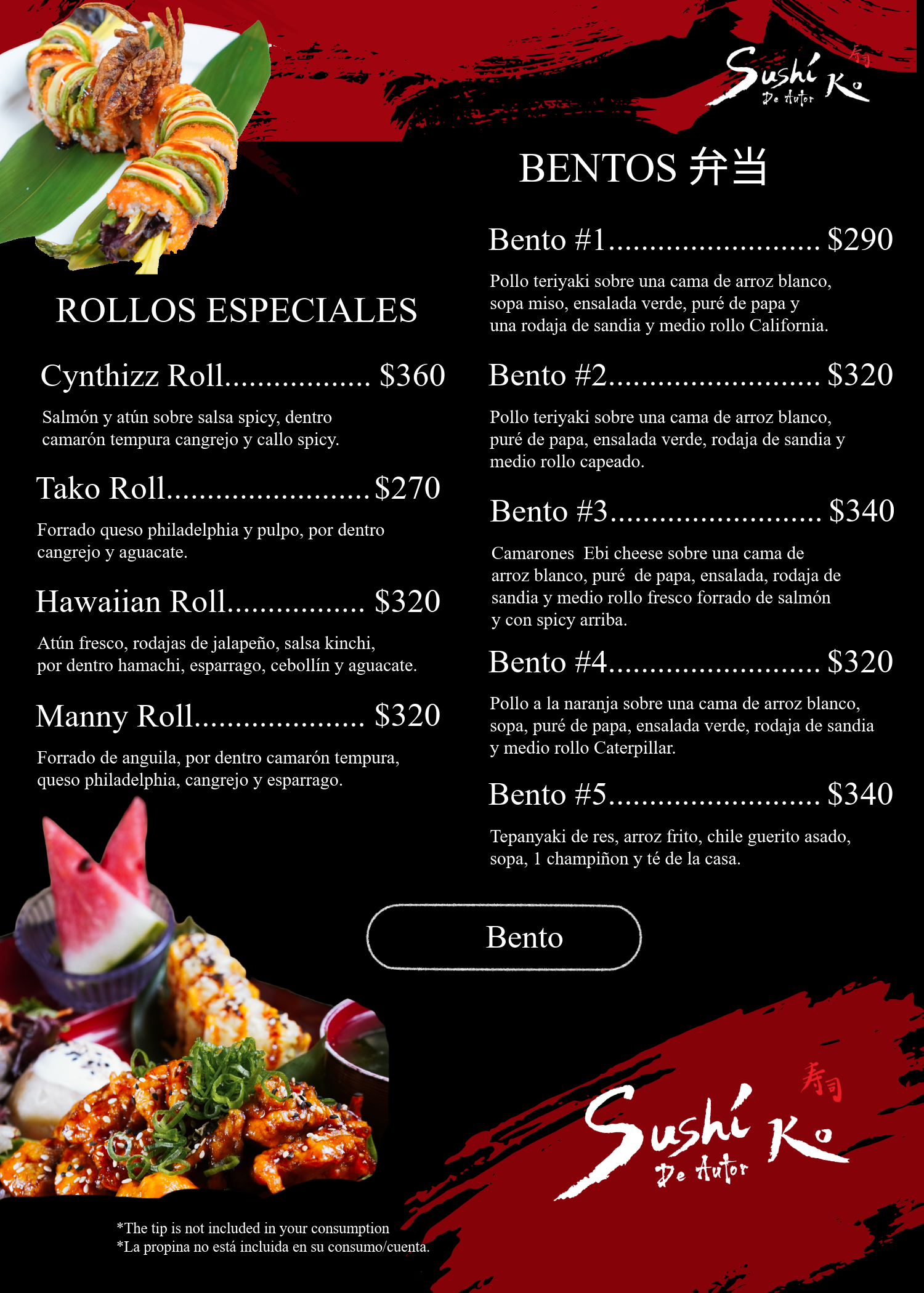 Menú Sushi KO - Meú Sushi KO